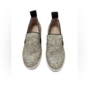 SELLYS LONDON Henry Glitter Slip On Sneaker Shoes Size 7.5 Women